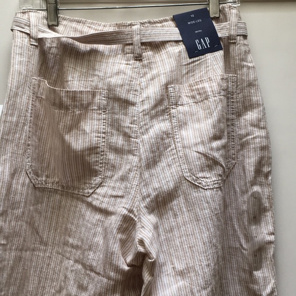 Nwt Gap Linen pants with tie belt Sz 12 - Picture 3 of 5